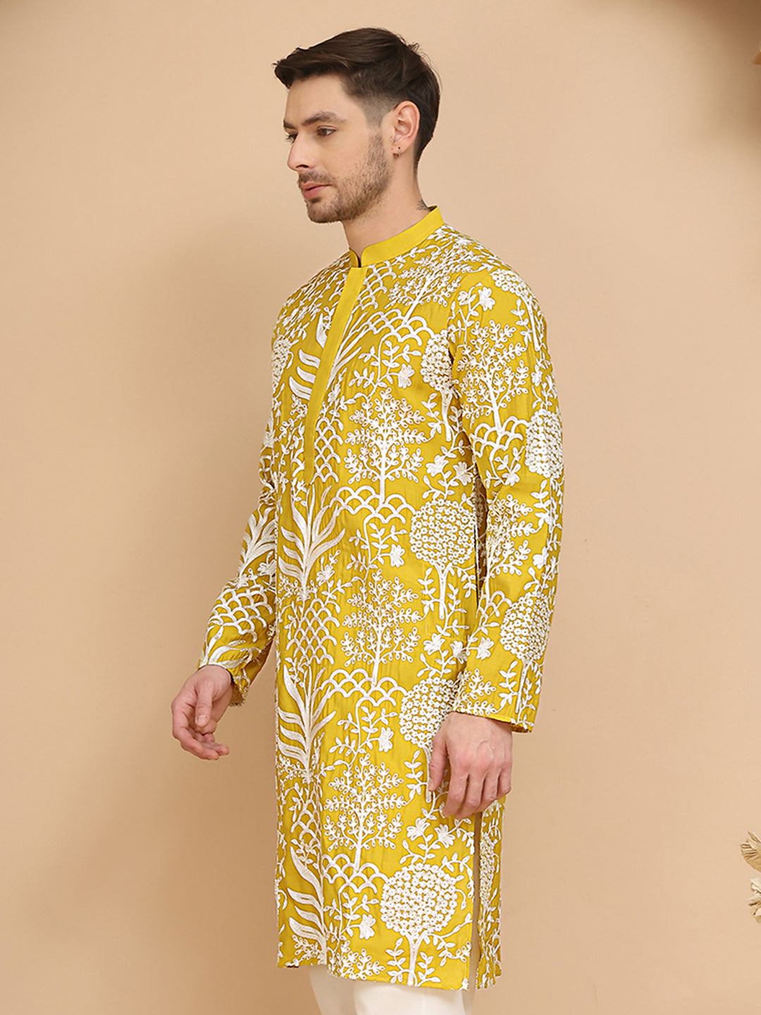Embroidered Silk Blend Kurtas