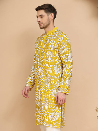 Embroidered Silk Blend Kurtas