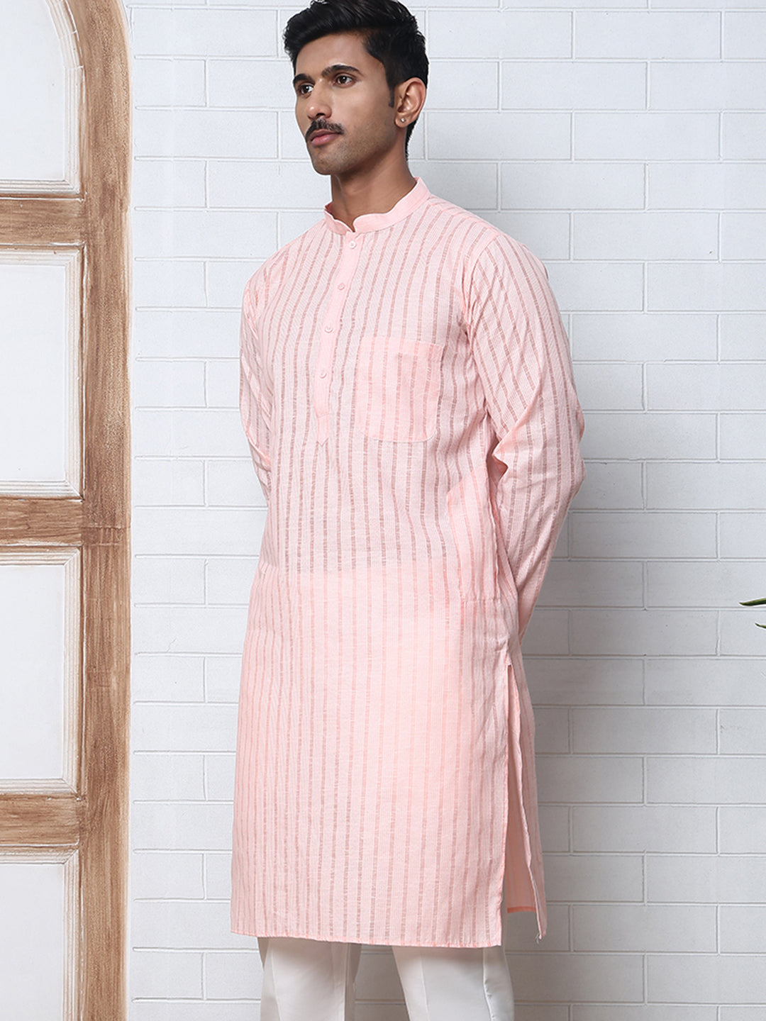 Men'S Cotton Striped Kurta