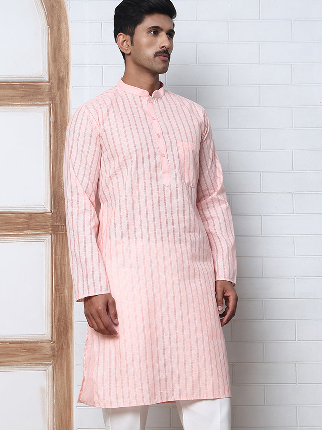 Men'S Cotton Striped Kurta