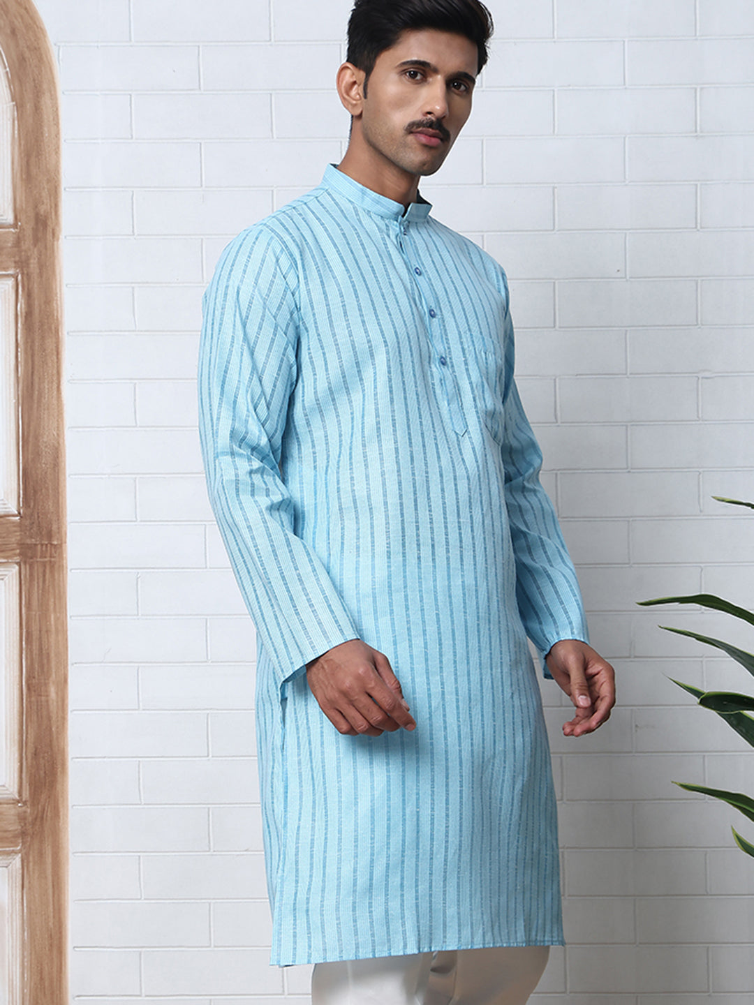 Men'S Cotton Striped Kurta