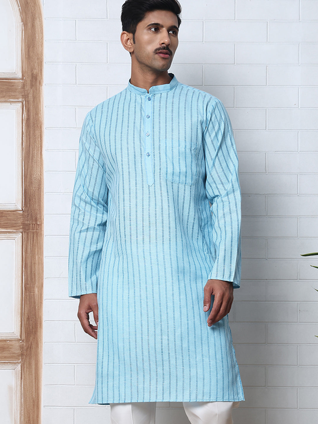 Men'S Cotton Striped Kurta