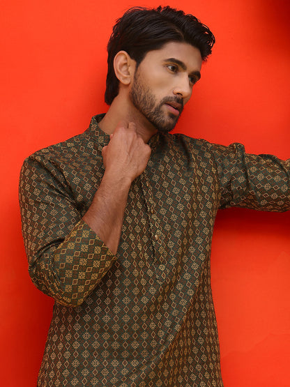 Jacquard Silk Straight Kurtas