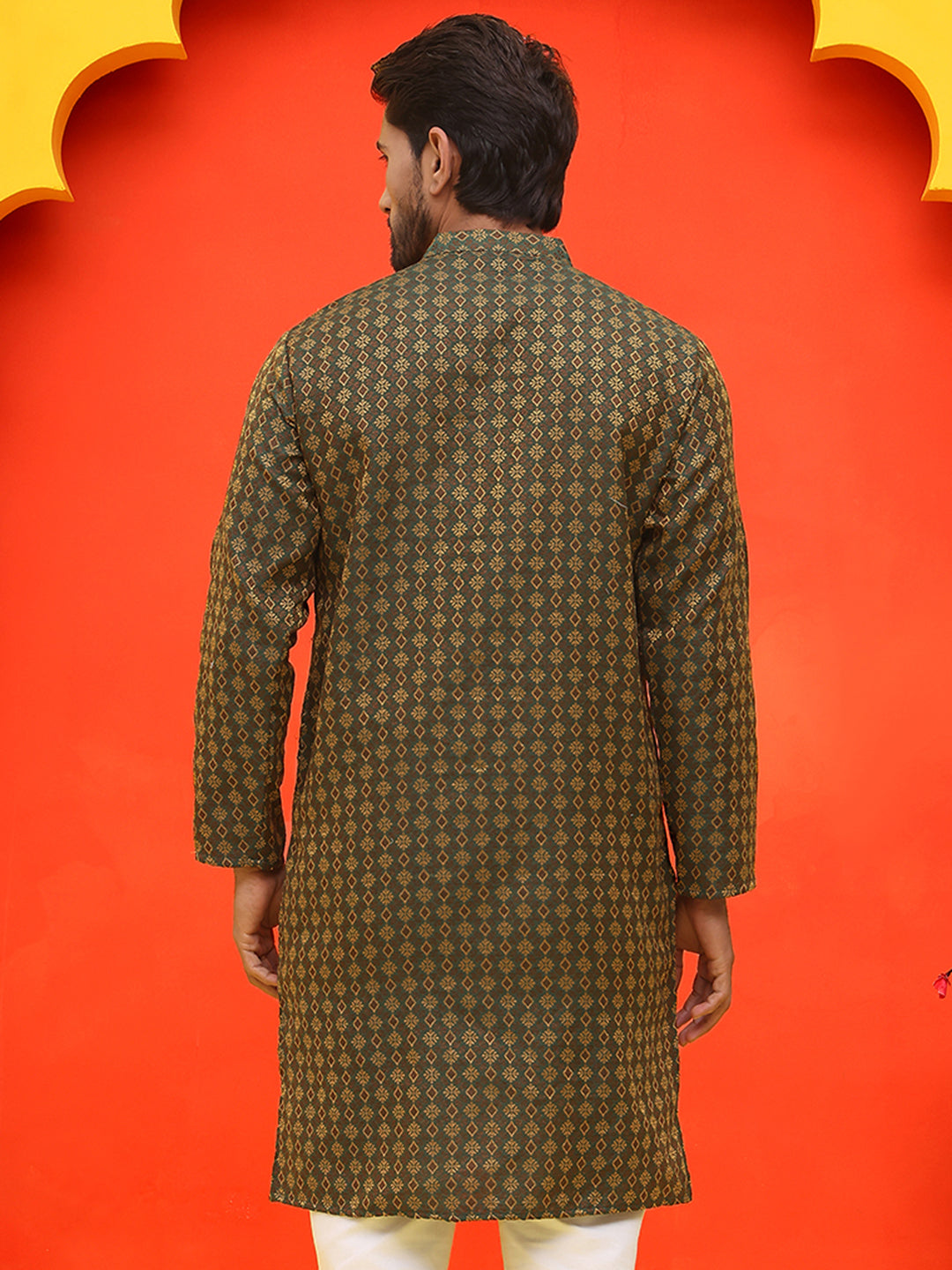 Jacquard Silk Straight Kurtas