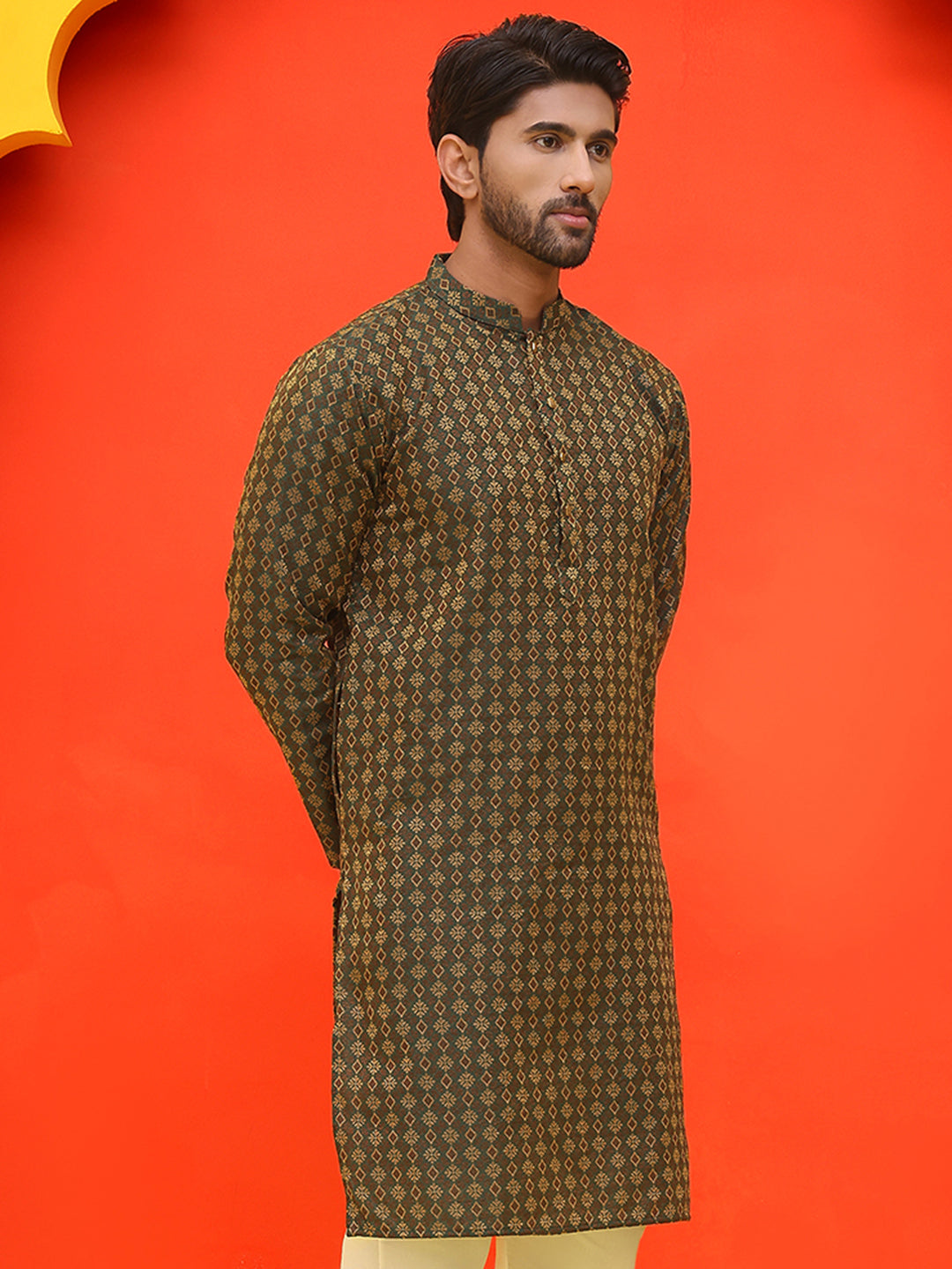 Jacquard Silk Straight Kurtas