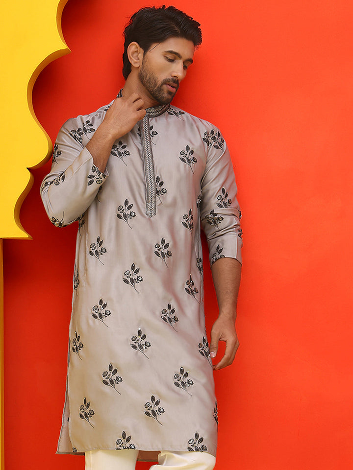 Chikankari Embroidered Kurtas For Men