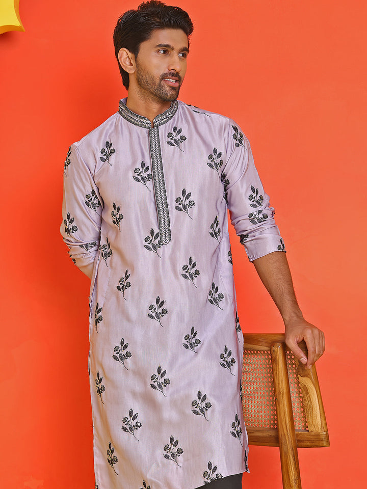 Chikankari Embroidered Kurtas For Men