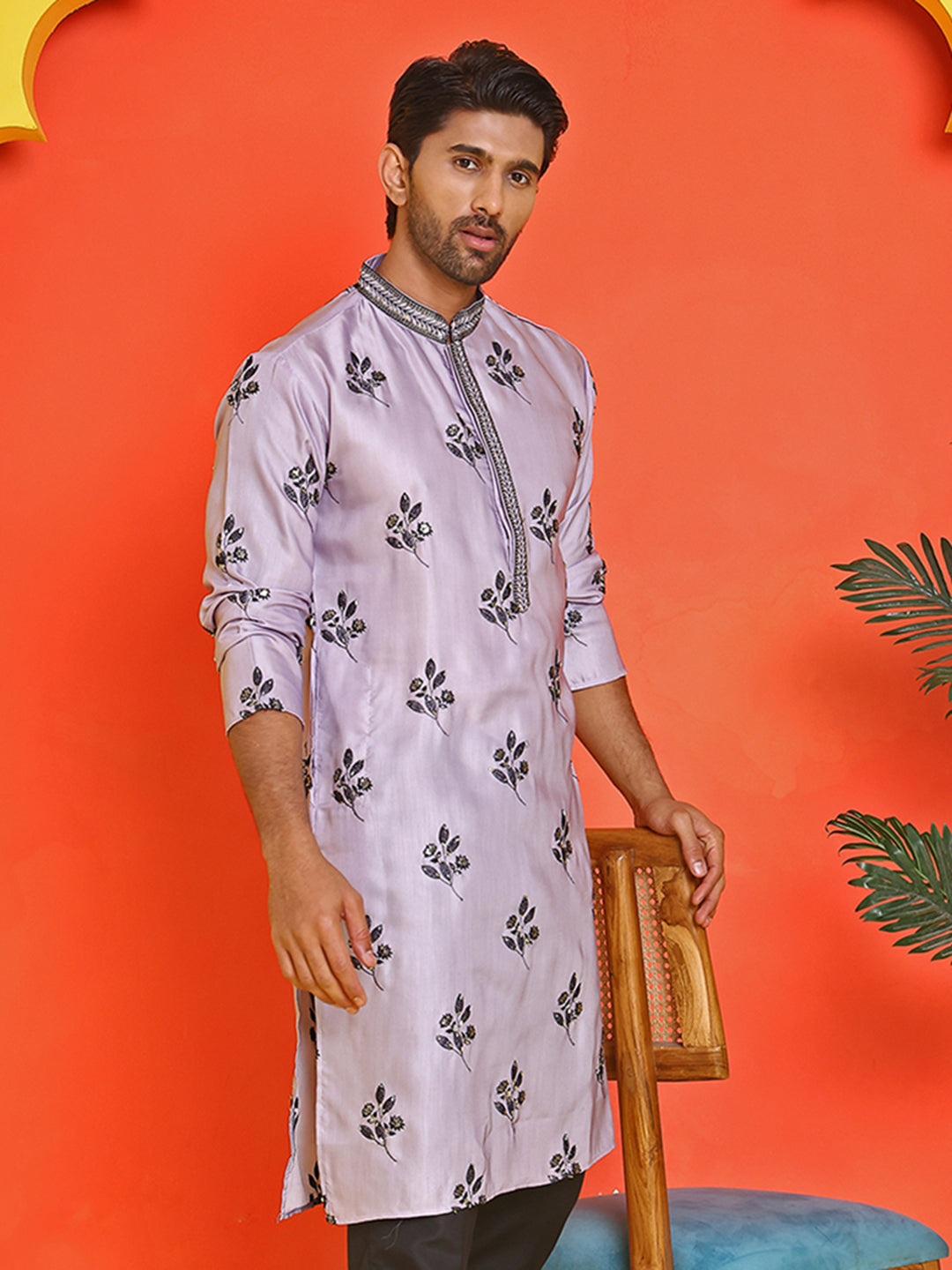 Chikankari Embroidered Kurtas For Men