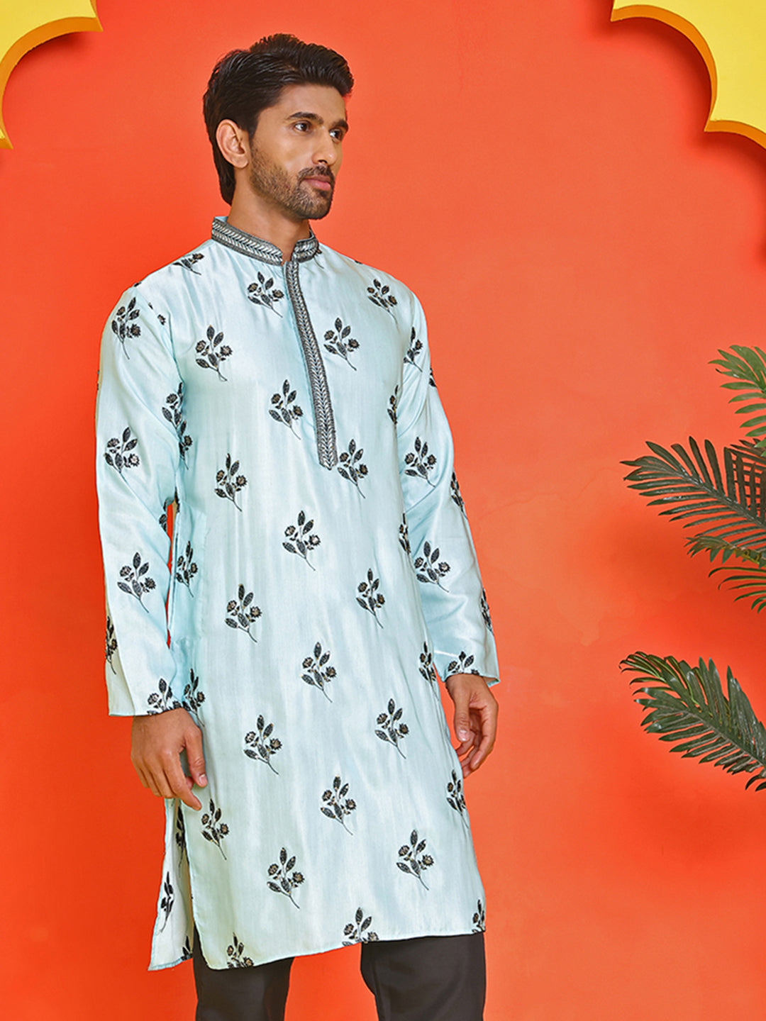 Chikankari Embroidered Kurtas For Men