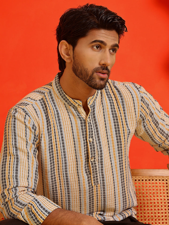 Striped Cotton Short Kurtas