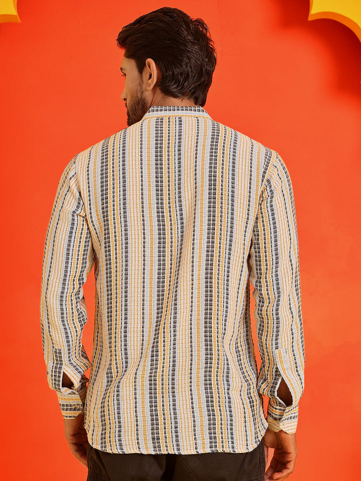 Striped Cotton Short Kurtas