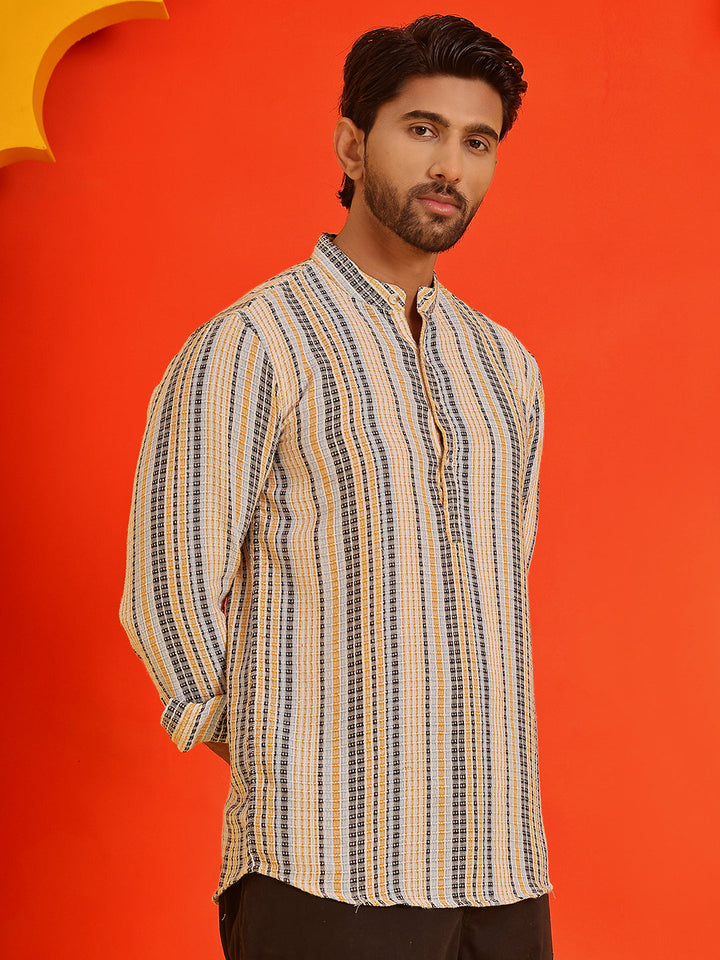 Striped Cotton Short Kurtas
