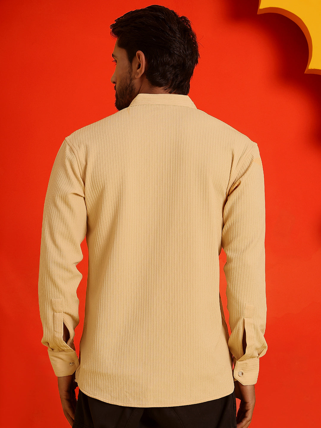 Solid Cotton Blend Short Kurta