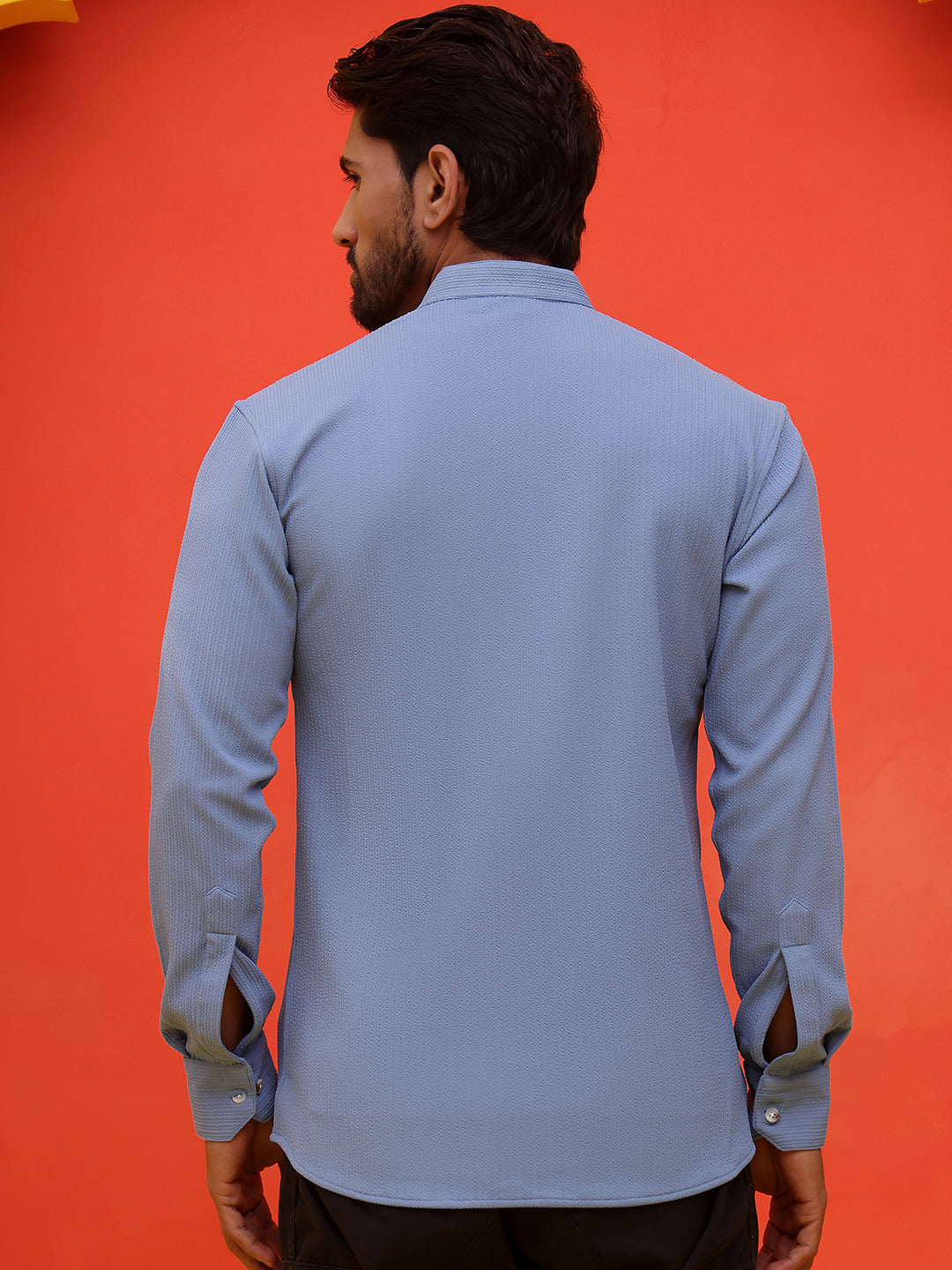 Solid Cotton Blend Short Kurta