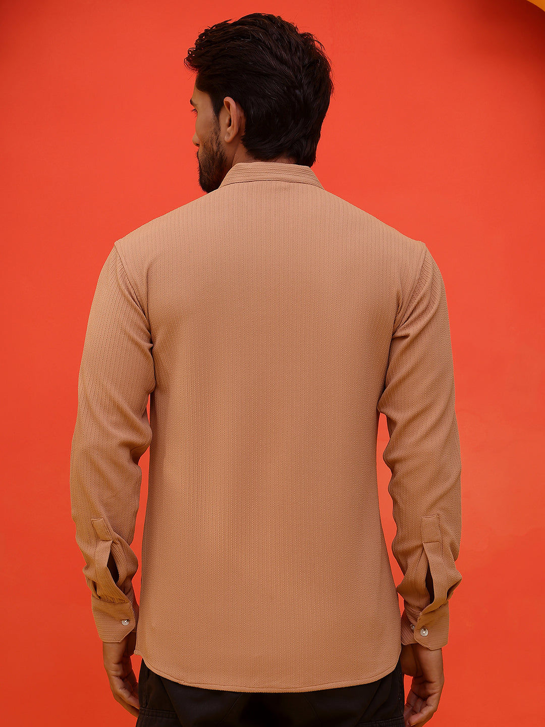 Solid Cotton Blend Short Kurta