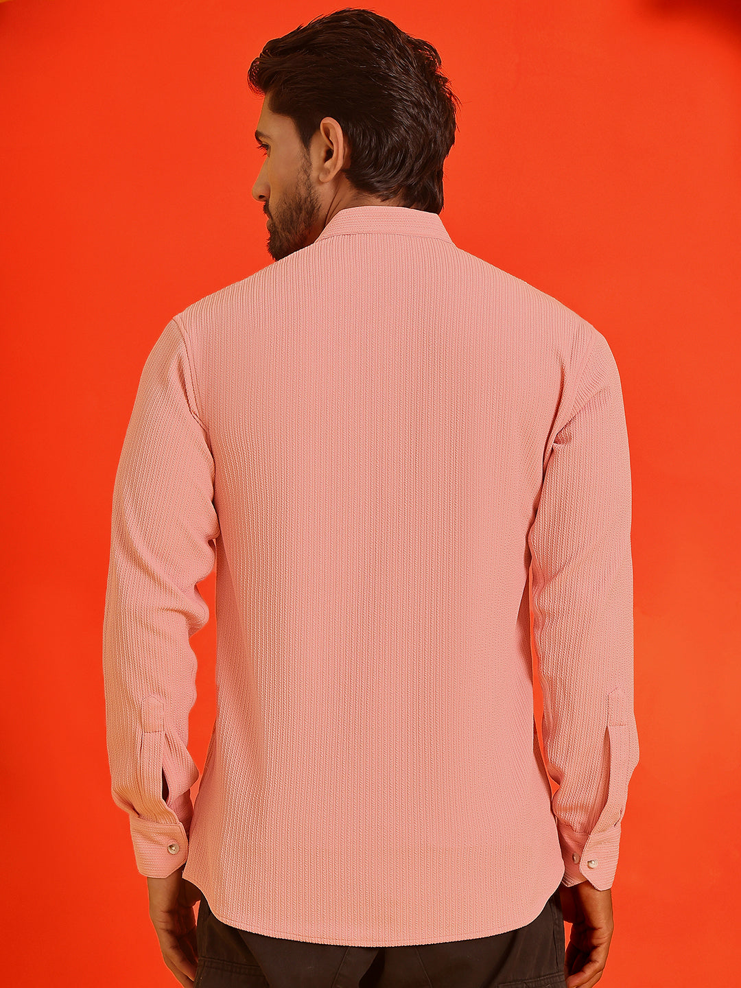 Solid Cotton Blend Short Kurta