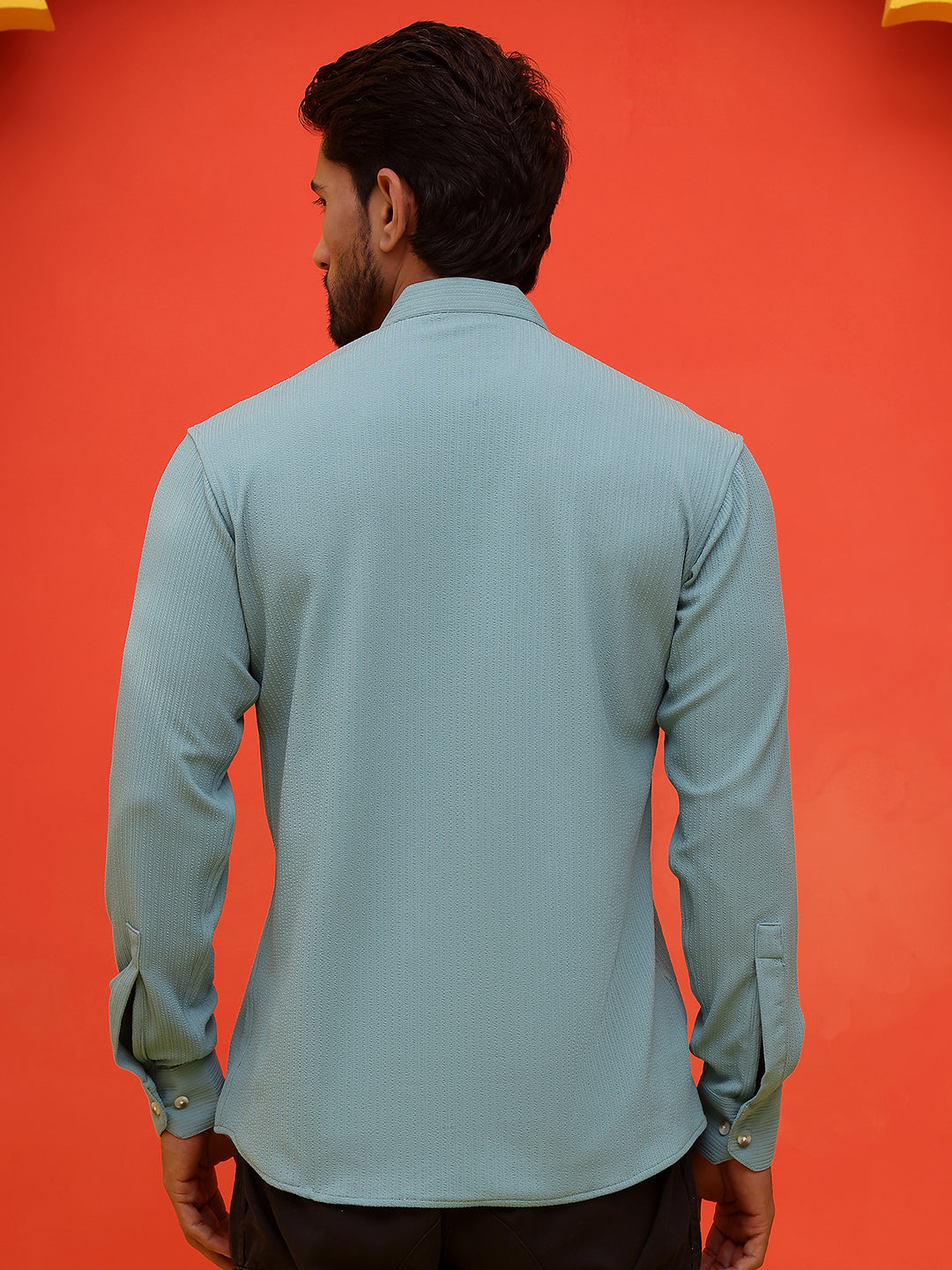 Solid Cotton Blend Short Kurta
