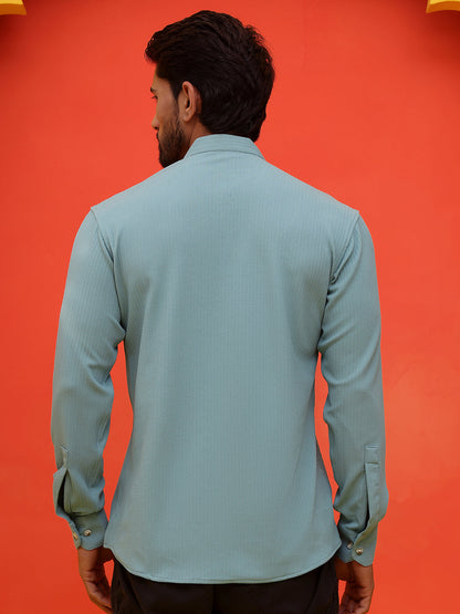 Solid Cotton Blend Short Kurta
