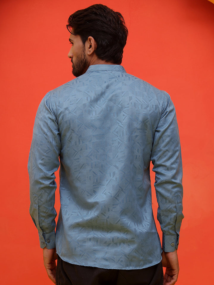 Woven Design Short Kurta For Men