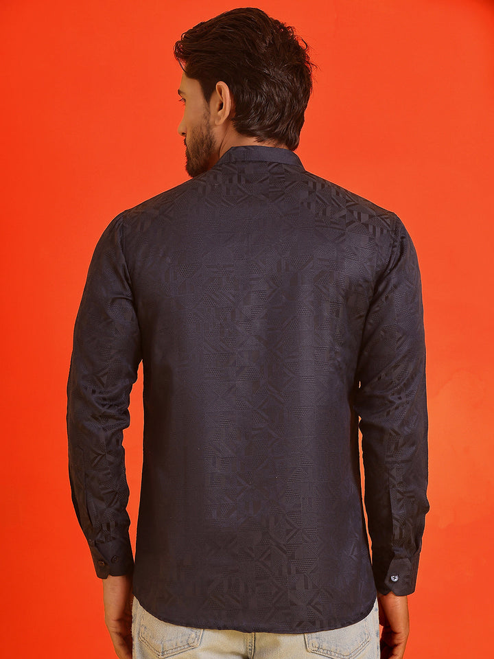 Woven Design Short Kurta For Men