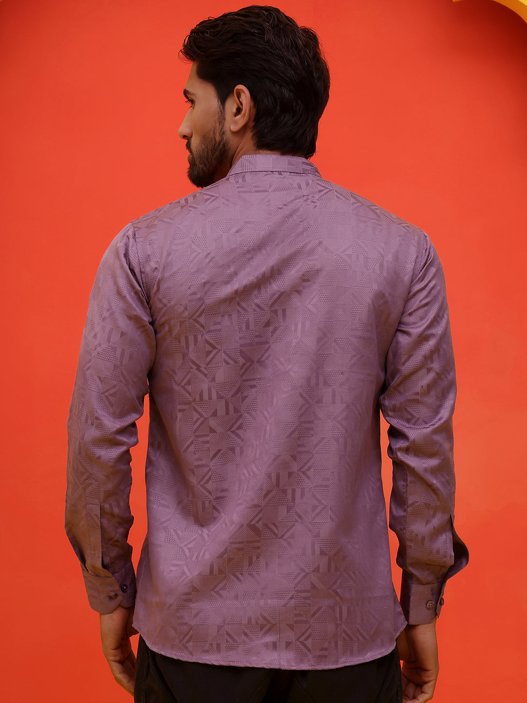Woven Design Short Kurta For Men