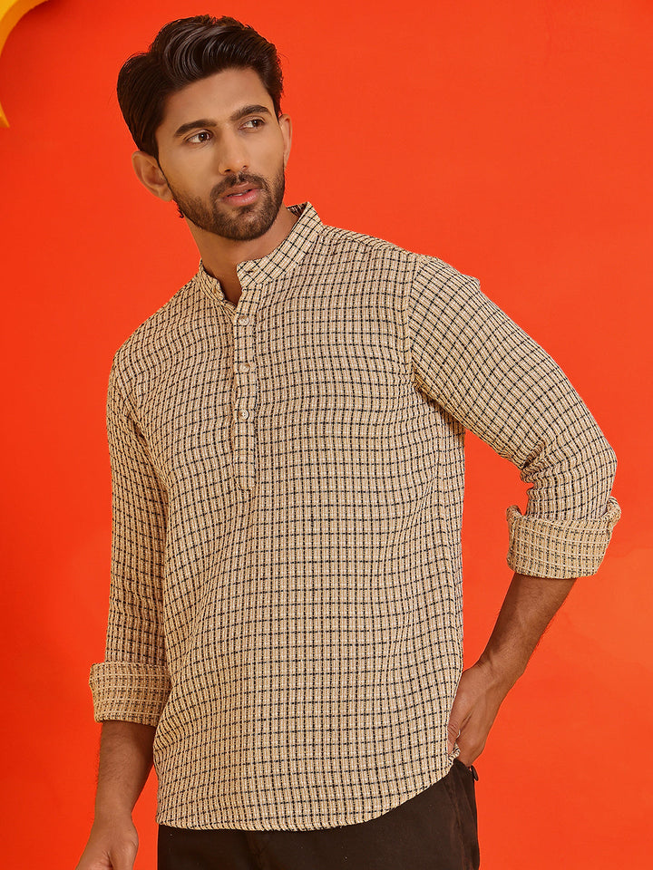 Checked Cotton Short Kurtas