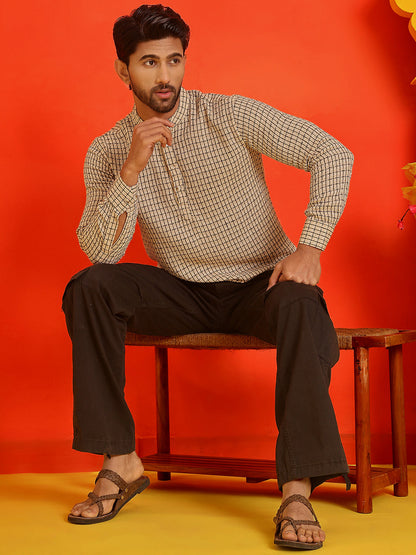 Checked Cotton Short Kurtas