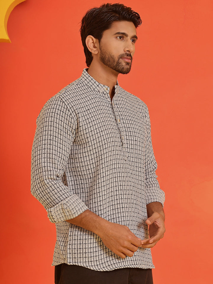 Checked Cotton Short Kurtas