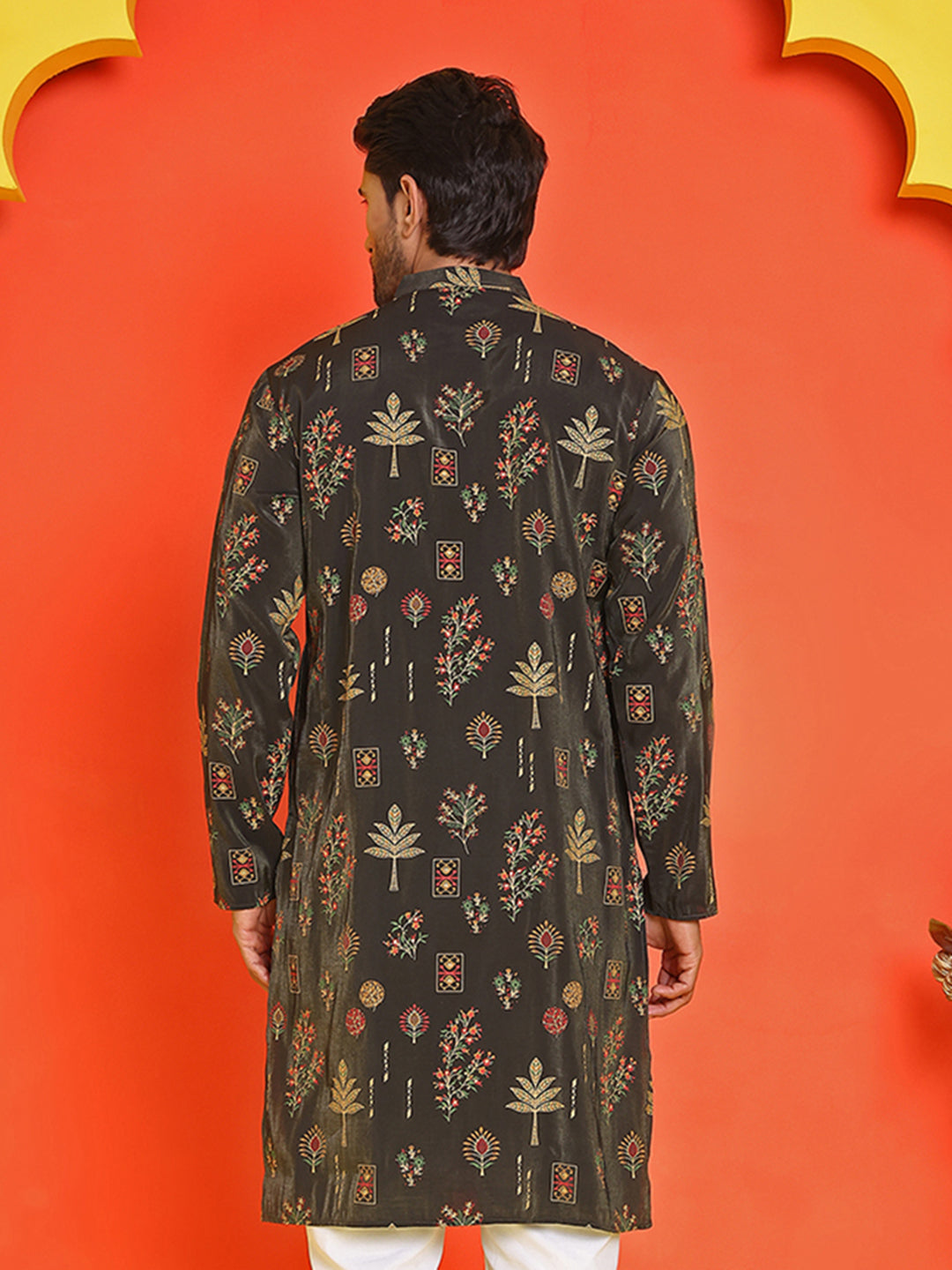Printed Silk Blend Straight Kurtas.