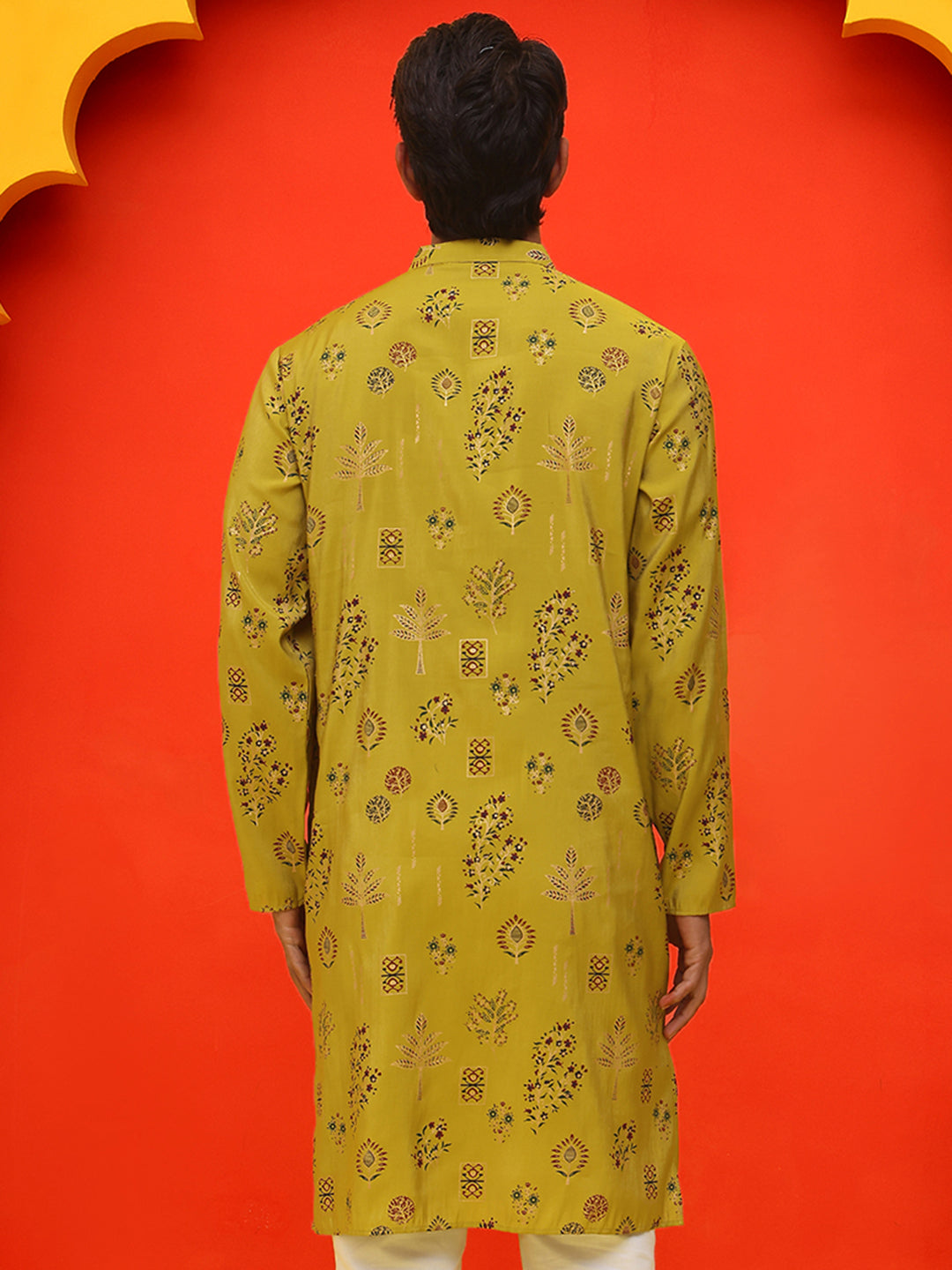 Printed Silk Blend Straight Kurtas.