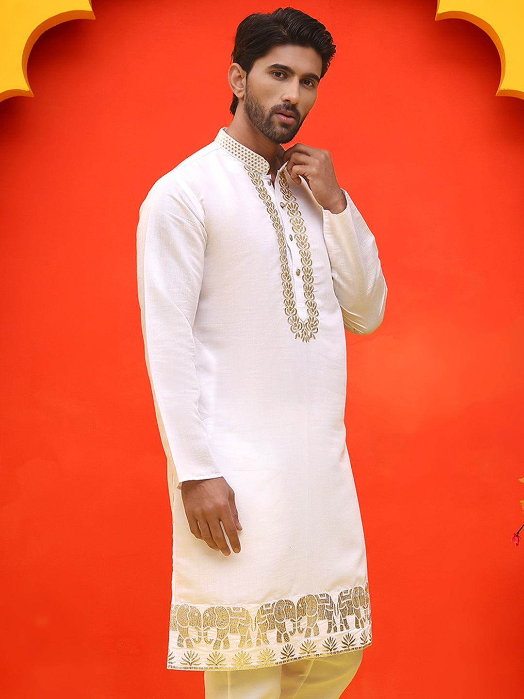 Embroidered Chikankari Kurtas For Men