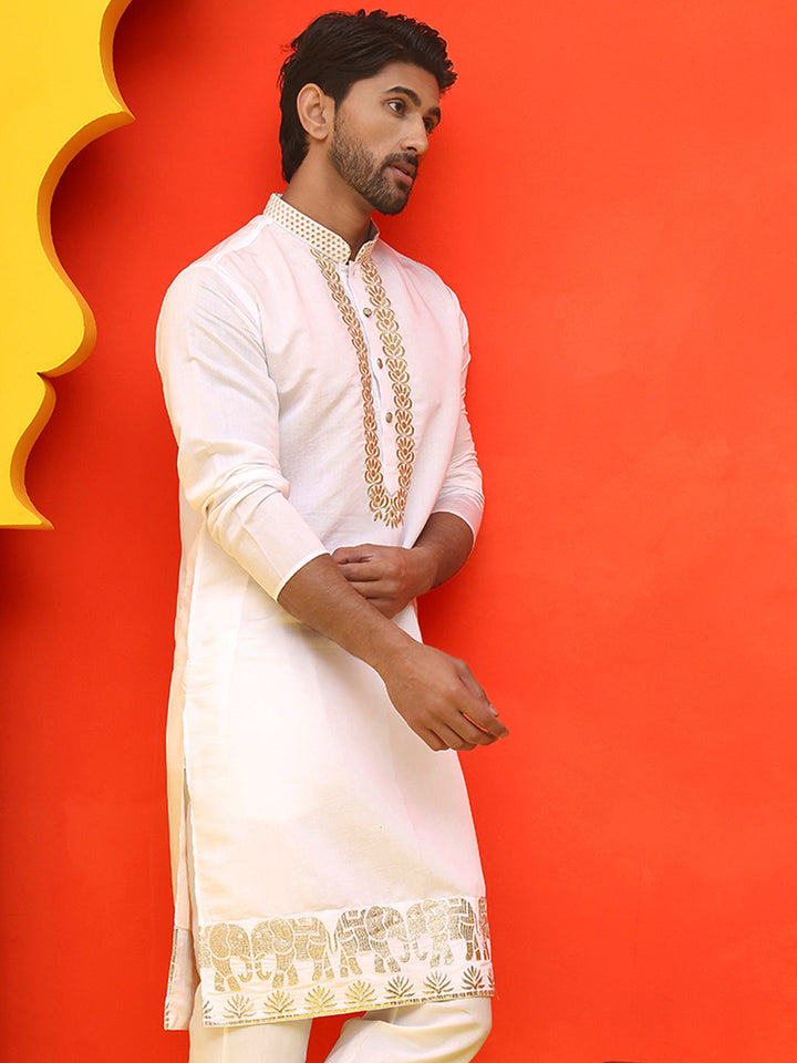 Embroidered Chikankari Kurtas For Men