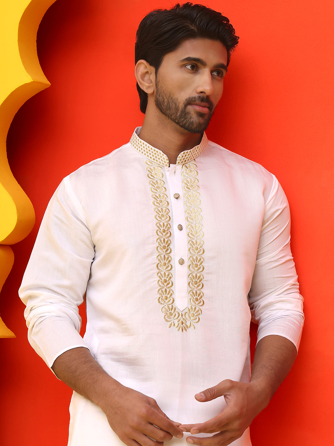 Embroidered Chikankari Kurtas For Men