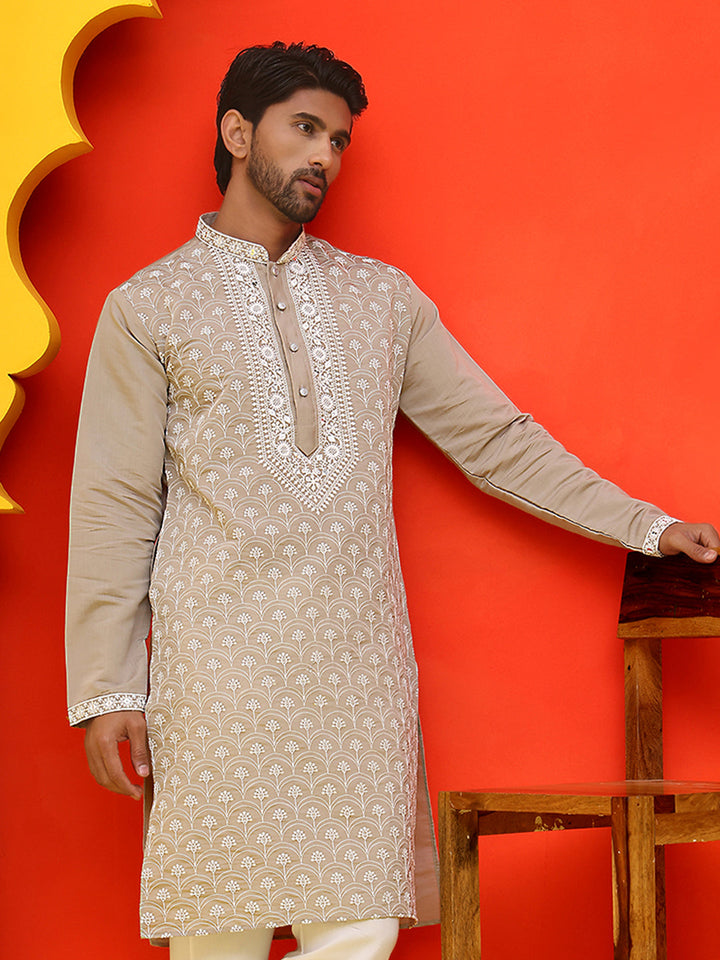 Embroidered Kurtas For Men
