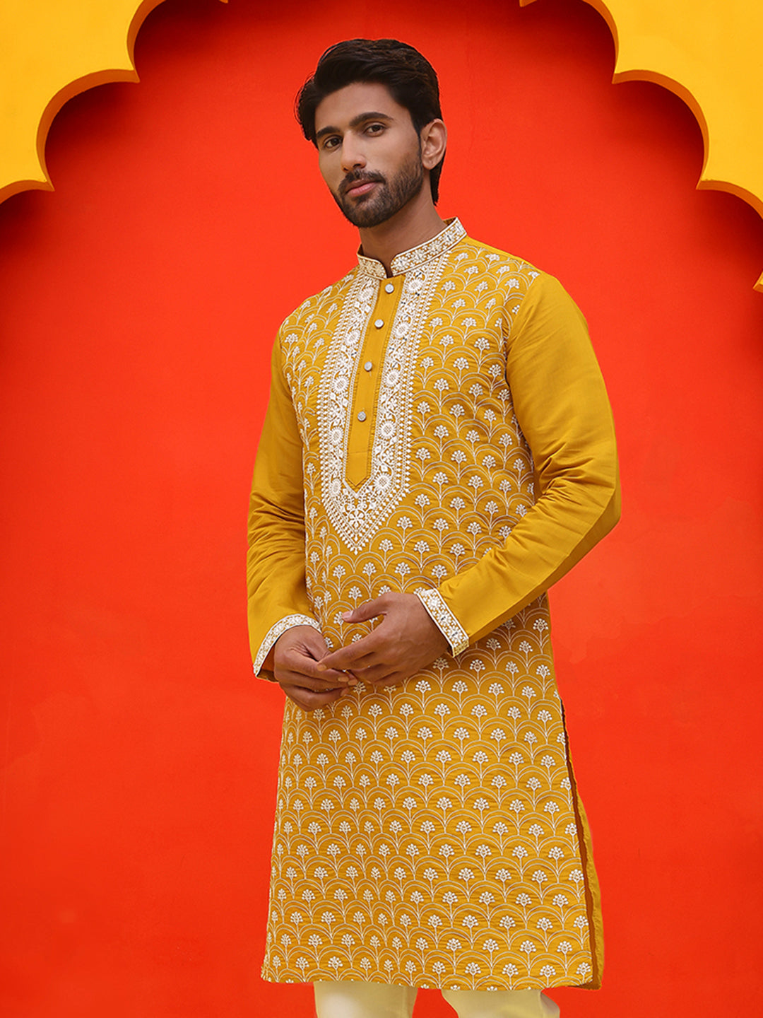 Embroidered Kurtas For Men