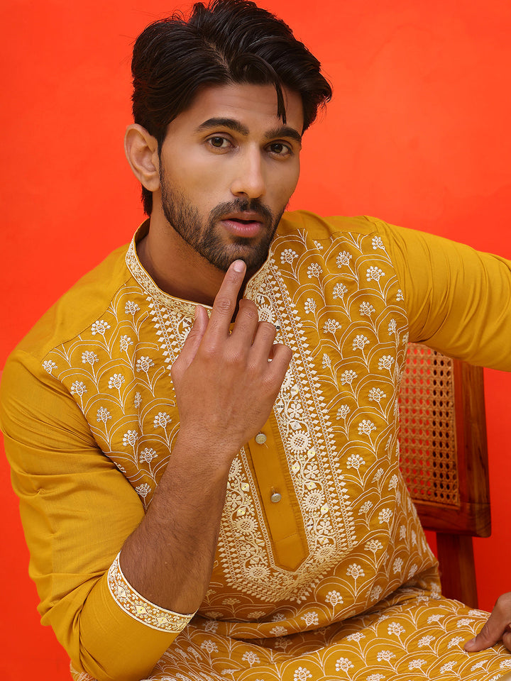 Embroidered Kurtas For Men