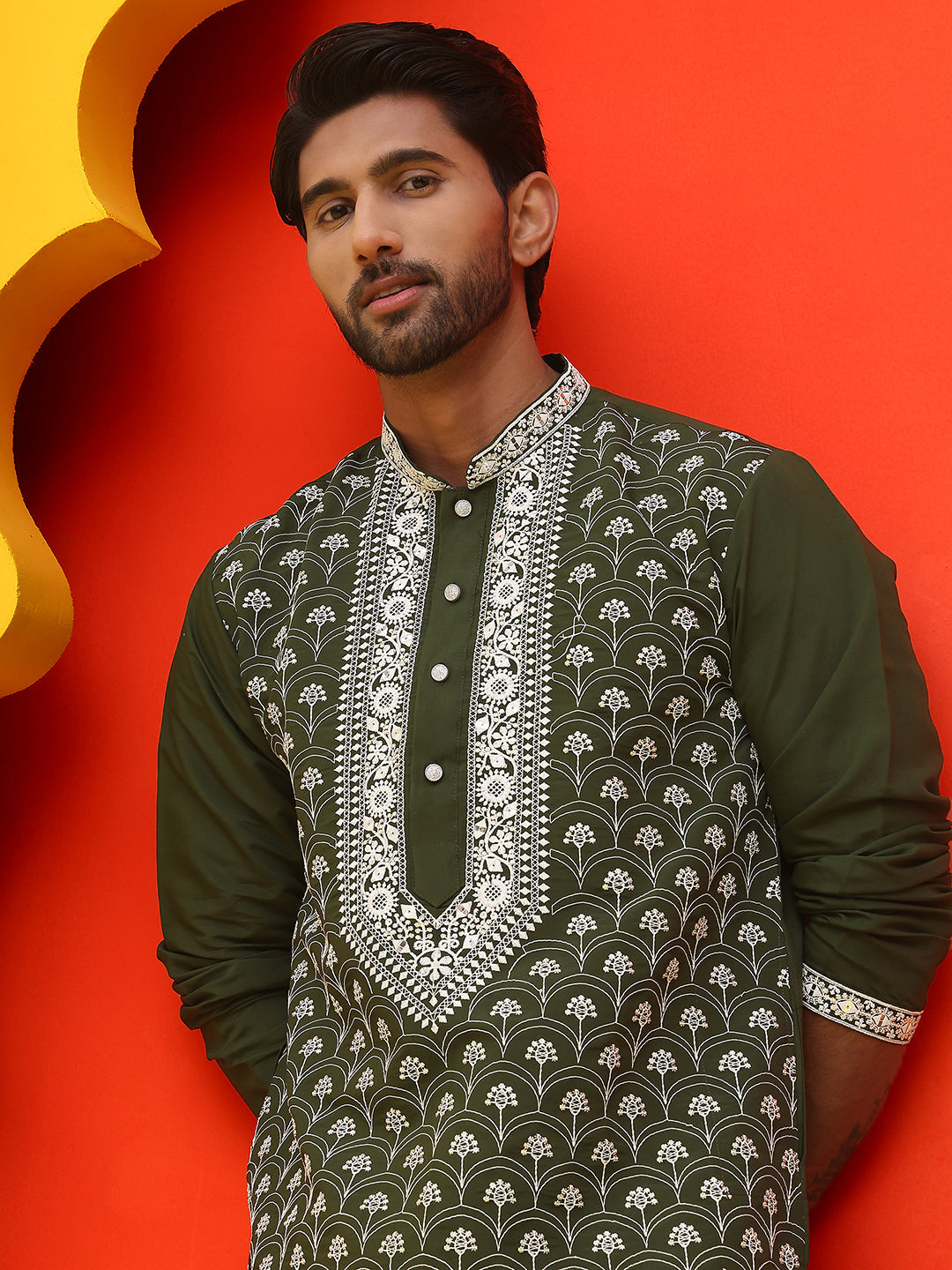 Embroidered Kurtas For Men