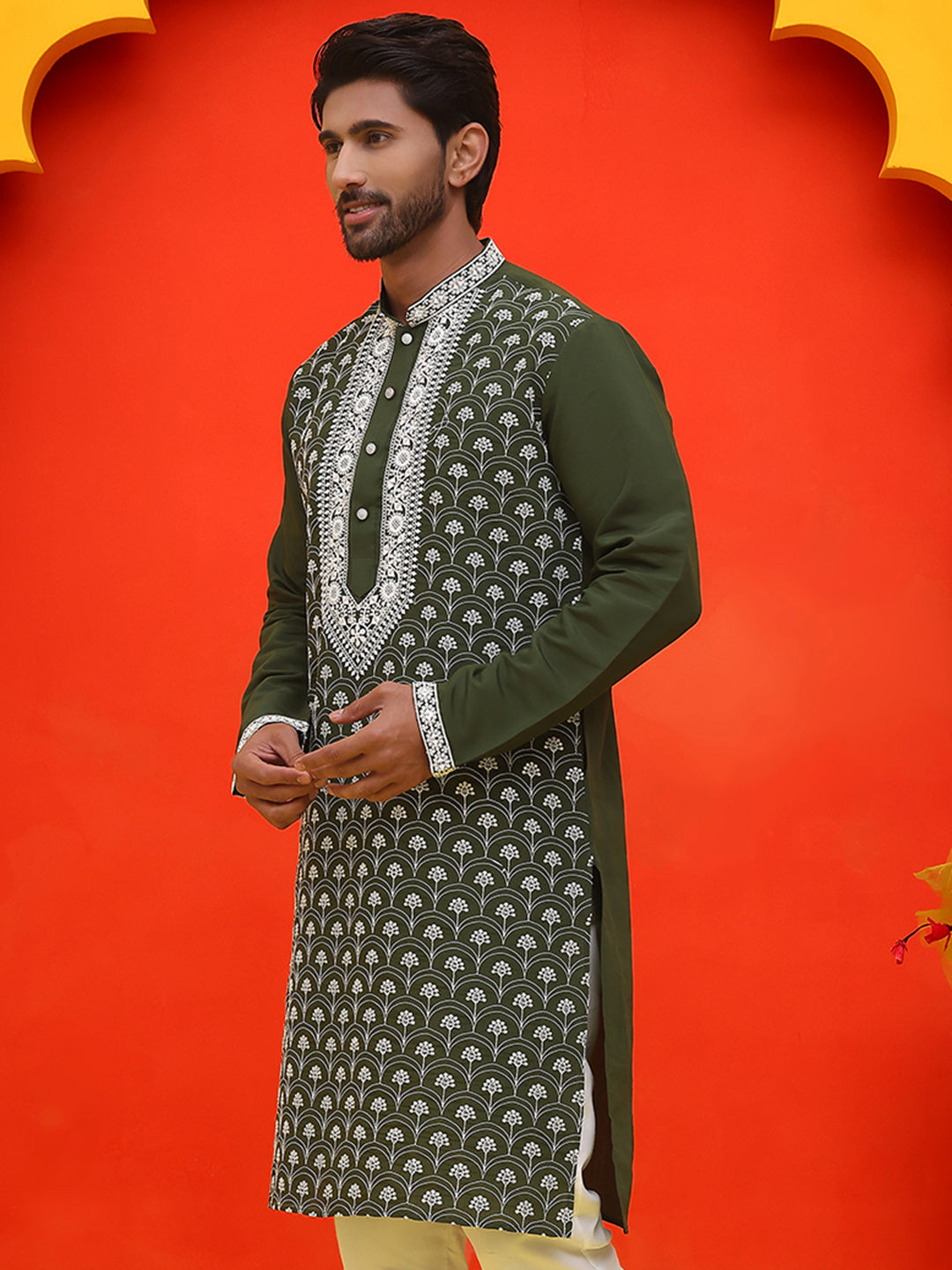 Embroidered Kurtas For Men