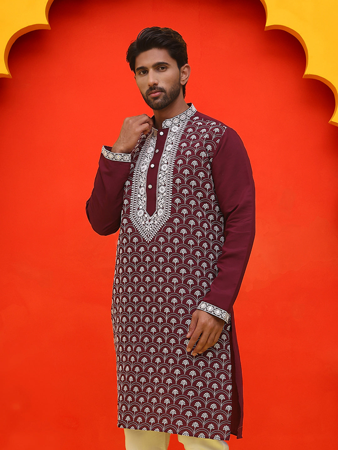 Embroidered Kurtas For Men