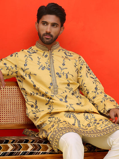 Chikankari Embroidered Kurtas For Men