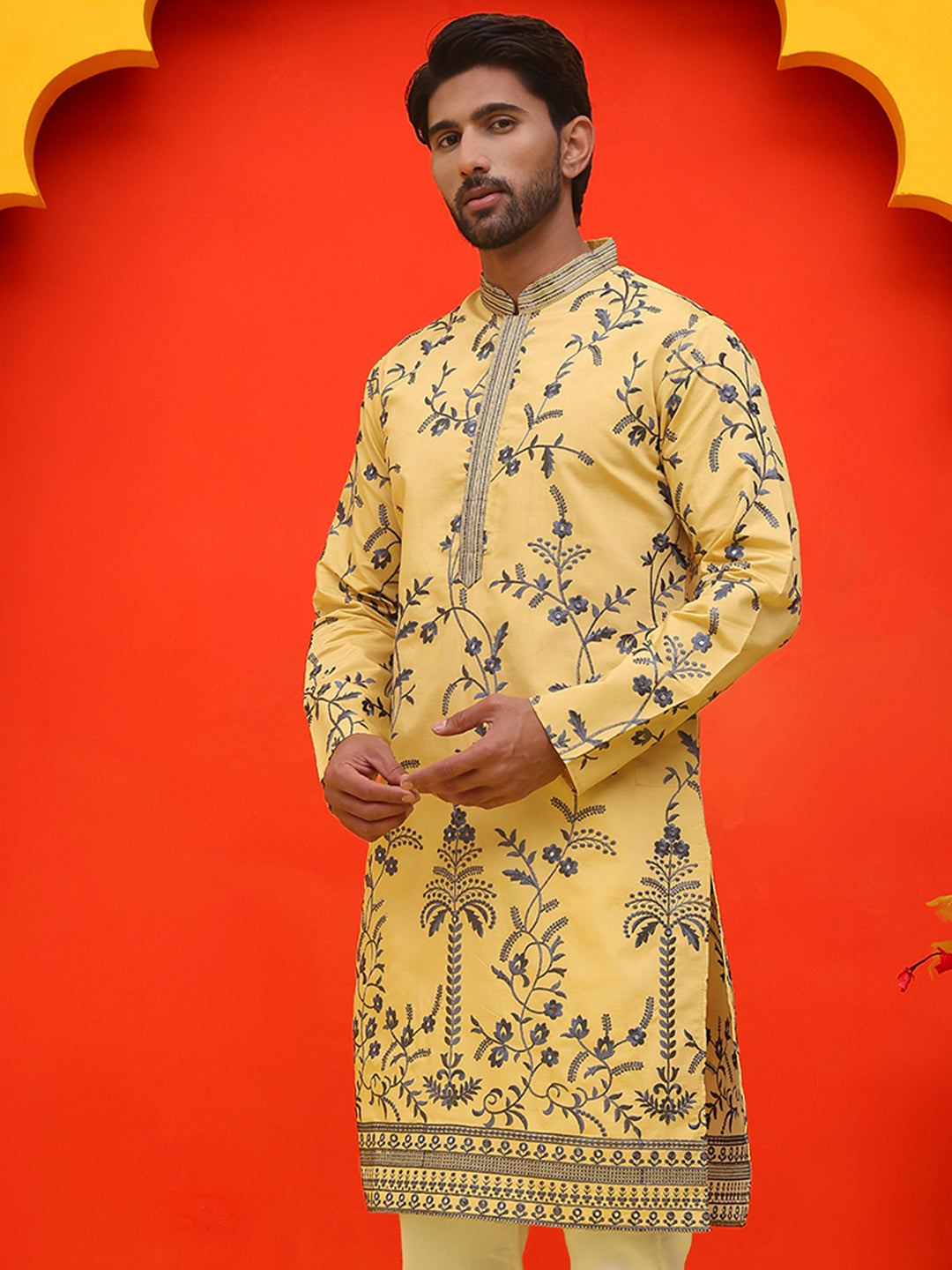 Chikankari Embroidered Kurtas For Men