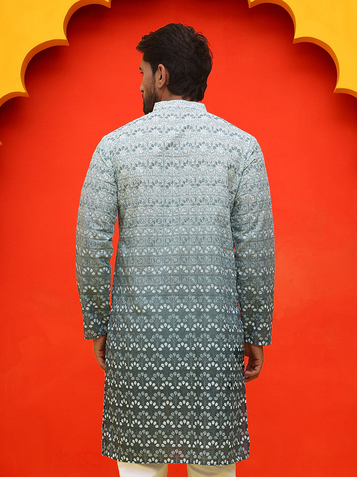Ombre Printed &amp; Embroidered Kurtas