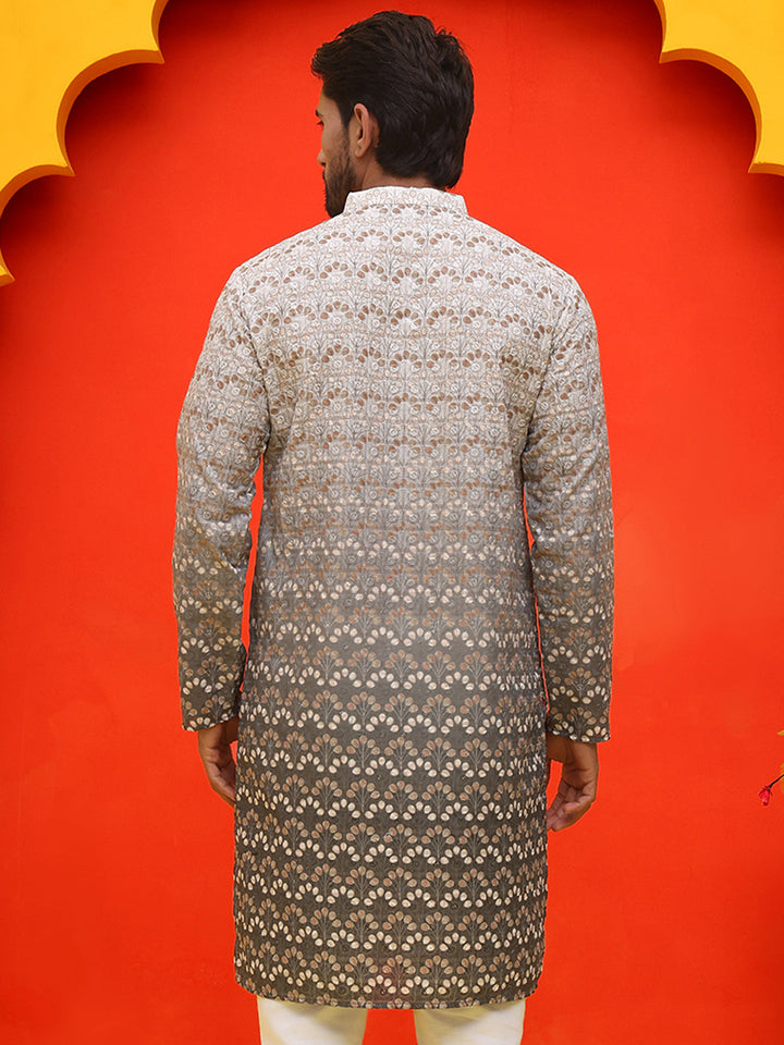 Ombre Printed &amp; Embroidered Kurtas