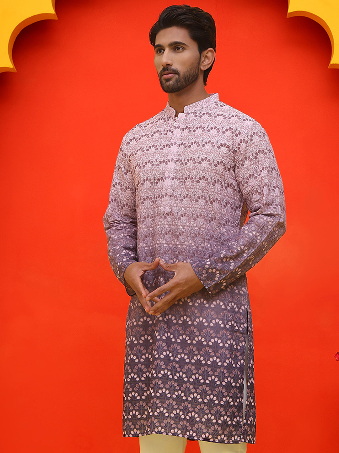 Ombre Printed &amp; Embroidered Kurtas