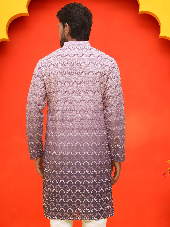 Ombre Printed &amp; Embroidered Kurtas