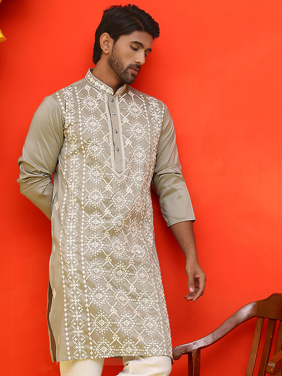 Embroidered Kurtas For Men