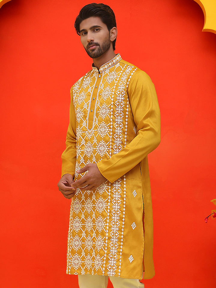 Embroidered Kurtas For Men