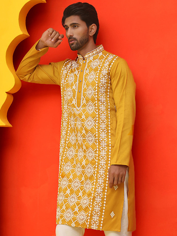 Embroidered Kurtas For Men