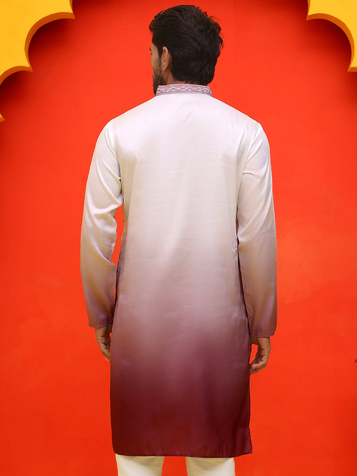 Ombre Printed &amp; Embroidered Kurtas
