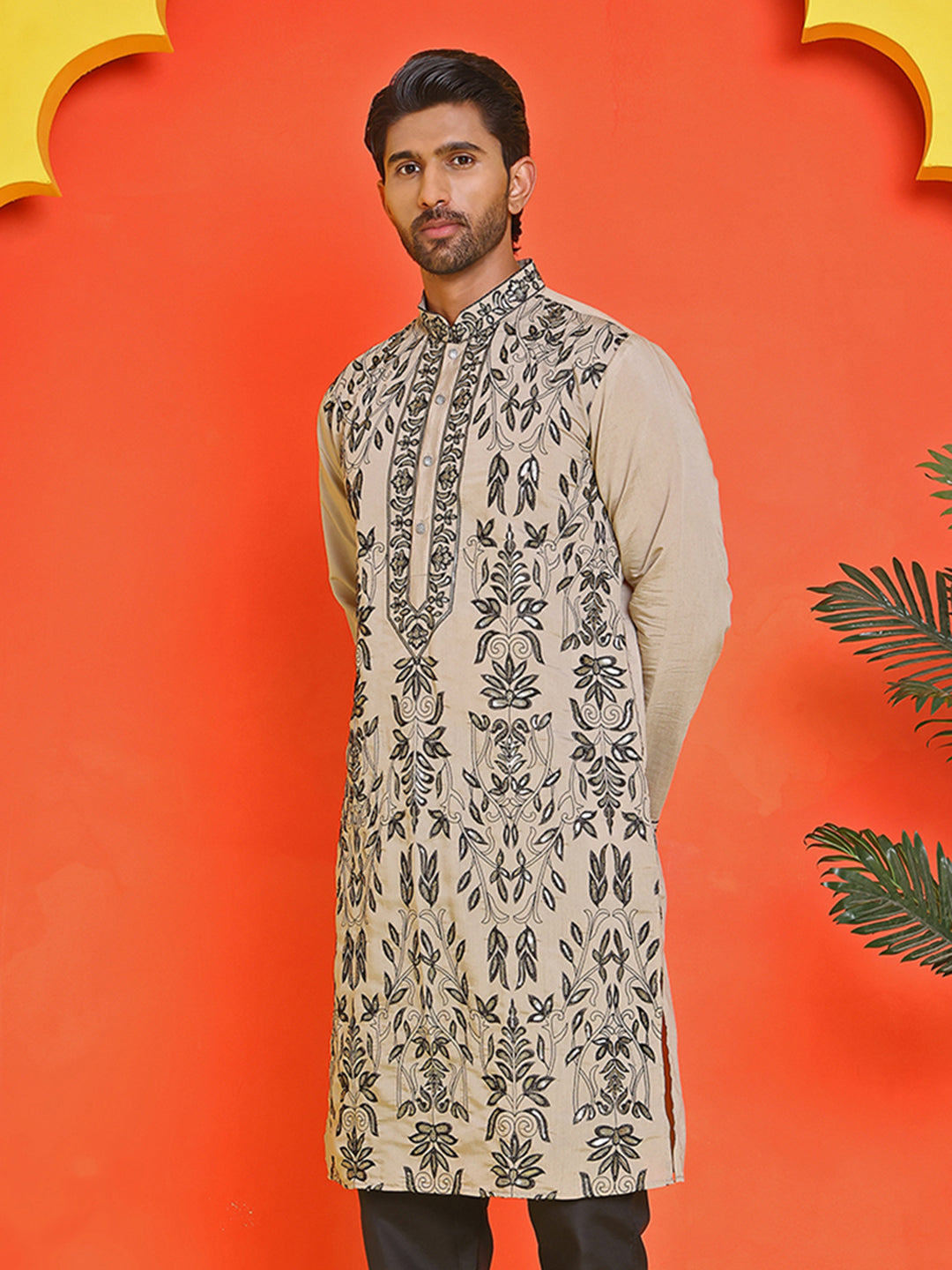 Embroidered &amp; Sequins Kurtas For Men